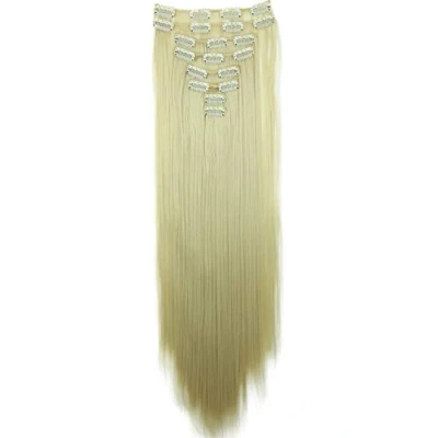 Afbeelding van Prettyshop CES8 set van 8 clip in extensions haarverlenging, maat XXL, 61 cm, lichtblond