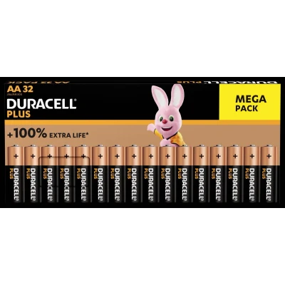 Afbeelding van Duracell Plus AA BP32 batterij (penlite) Alkaline 1.5 V 32 stuk(s)