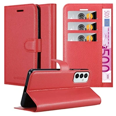 Afbeelding van Cadorabo Hoesje geschikt voor Samsung Galaxy M23 5G in KARMIJN ROOD Beschermhoes met magnetische sluiting, standfunctie en kaartvakje Book Case Cover Etui
