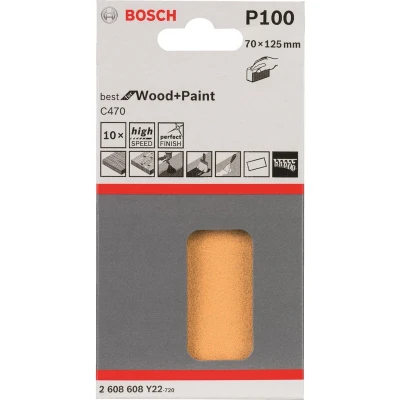 Afbeelding van Bosch 2608608Y22 Vlak schuurvel C470 K100 70 x 125mm (10st)