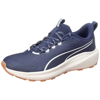 Afbeelding van Puma Skyrocket LITE Trail hardloopschoenen, Heren, Maat: 41, Navy/feather gray Textiel/ synthetisch