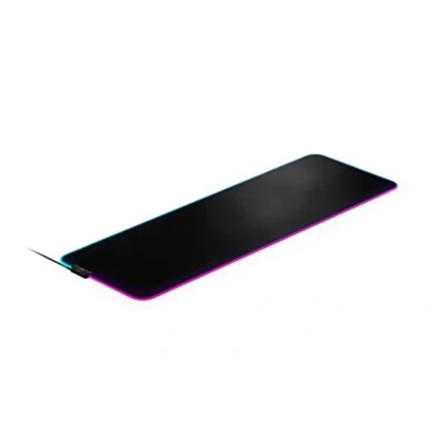 Afbeelding van SteelSeries QcK Prism stoffen gaming muismat 2 zone RGB verlichting real time gebeurtenisverlichting geoptimaliseerd voor sensoren XL (900 x 300 mm) zwart +