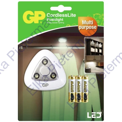 Afbeelding van GP Led lamp pushlight inclusief 3 aaa batterijen
