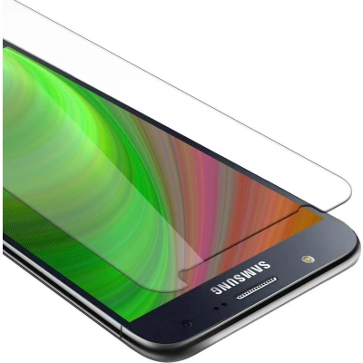Afbeelding van Cadorabo Screenprotector geschikt voor Samsung Galaxy J7 2015 Pantser film Beschermende in KRISTALHELDER Geharde (Tempered) display beschermglas 9H hardheid met 3D Touch