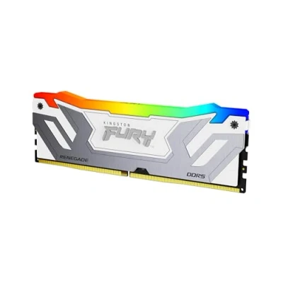 Afbeelding van Kingston Technologie FURY Renegade RGB, 24 GB, 1 x DDR5, 288 pins DIMM (1 24GB, 8400 MHz, DDR5 RAM, pin), Wit