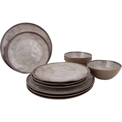 Afbeelding van Bo Camp Servies Halo 12 Stuks Beige