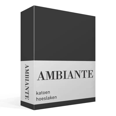 Afbeelding van Hoeslaken 2 Persoons 140x200 Ambiante Katoen Grijs