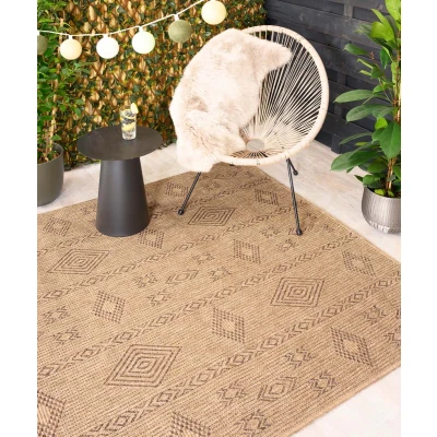 Afbeelding van Jute Buitenkleed Boho Bliss Beige/bruin 140x200 Cm