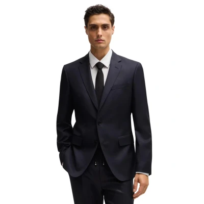 Afbeelding van HUGO BOSS heren H Huge slim fit colbert van wol met klepzakken in de kleur Donkerblauw, maat: 52
