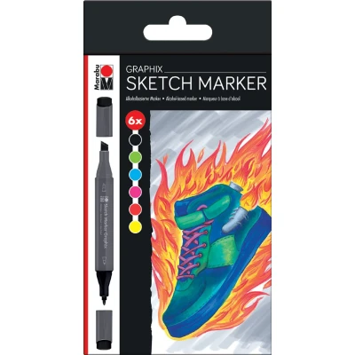 Afbeelding van Marabu Sketch Marker Graphix &quot;HEAT&quot;