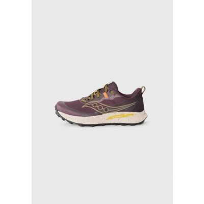 Afbeelding van Saucony Peregrine 15 Trail hardloopschoenen, Heren, Maat: 42.5, Wine/kodiak Schoenen