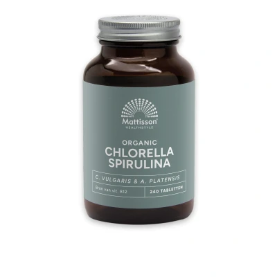 Afbeelding van Mattisson Biologische Chlorella Spirulina 500mg 240 tabletten