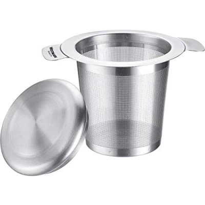 Afbeelding van Westmark Herbruikbare theefilter/dripper, met deksel, Teatime, 18/8 roestvrij staal, 7,5 x 9,5 cm, 15762260