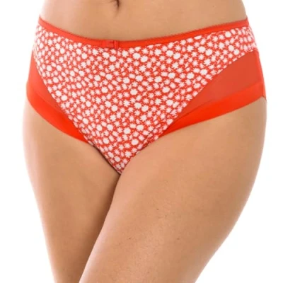 Afbeelding van Dim Generous Klassieke damesslip, 1 stuk, Rood met witte bloemen