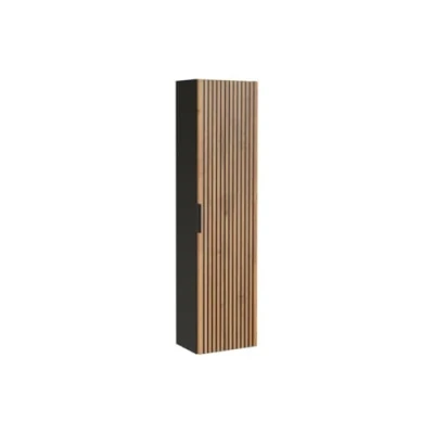 Afbeelding van Hangende badkamerkolom Licht naturel en zwart H140 cm MADELA L 35 x H 140 D 25