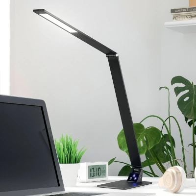 Afbeelding van LED tafellamp Wasp, met touchdimmer, zwart