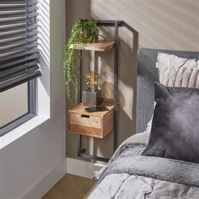 Afbeelding van Hoyz Nachtkastje Air Solid XS Massief Acacia Naturel