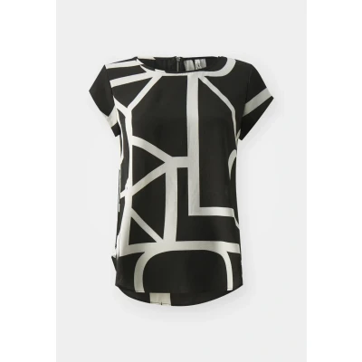 Afbeelding van ONLY Onlvic Tshirt print, Dames, Maat: 34, Black