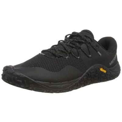 Afbeelding van Merrell Trail Glove 7 Hardloopschoenen neutraal, Dames, Maat: 42.5, Black/black Kunststof/ textiel