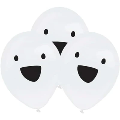 Afbeelding van Amscan LED Ballonnen Halloween Ghost 4 stuks Decoratie Versiering
