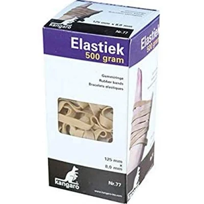 Afbeelding van Kangaro K 5012 500 Elastiek Nr. 77 125X8,0Mm 500Gr Naturel
