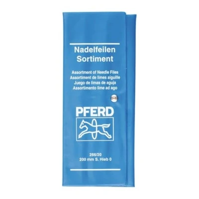 Afbeelding van PFERD 266/20 P 200 H0 precisie naaldvijlenset met Zwitserse kap 0 grof mm in roletui 12 delig 12706102