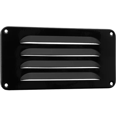Afbeelding van Nedco Schoepenrooster Rechthoek Aluminium 180 x 90 mm Zwart