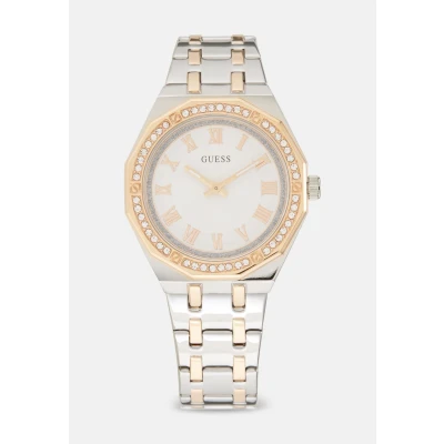 Afbeelding van Guess Desire Horloge silvercoloured/rose goldcoloured, Dames, Maat: One Size, Silver coloured/rose gold coloured