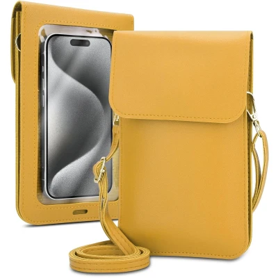 Afbeelding van Mobielhoesje geschikt voor Samsung Galaxy S24 FE in GEEL Etui Case Cover Handtas dames