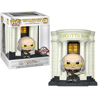 Afbeelding van Funko Head Goblin met Gringotts / Goudgrijp Bank Pop! Deluxe Harry Potter Figuur