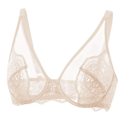 Afbeelding van DOBREVA Damesbeha met ritssluiting aan de voorkant, grote maat, beugels, beige, 95E, Beige