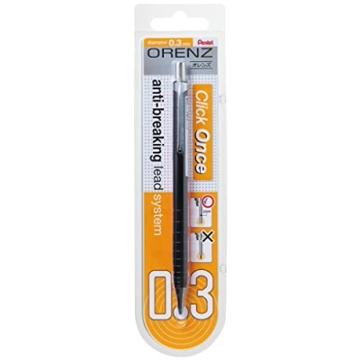 Afbeelding van Pentel XPP503 AX ORENZ Handhouder, lijndikte 0,3 mm, 100% onbreekbaar, op blisterkaart, kleur behuizing zwart