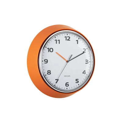 Afbeelding van Karlsson Wandklok Modern Retro Helderoranje Ø34cm