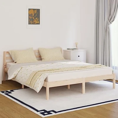 Afbeelding van vidaXL Bedframe, massief grenenhout, 160 x 200 cm