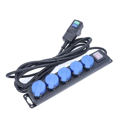 Afbeelding van AS Schwabe 38604 Stroom Verlengkabel Zwart, Blauw 4.50 m H07RN F 3G 1,5 mm² Met aardlekschakelaar