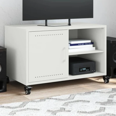 Afbeelding van Tv meubel 68x39x43,5 cm koudgewalst staal wit