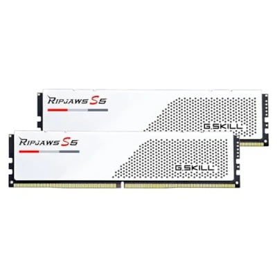 Afbeelding van G.Skill DDR5 32GB PC 6000 CL28 KIT (2x16GB) 32 RS5W (2 x 16GB, 6000 MHz, RAM, DIMM 288 pin), Wit