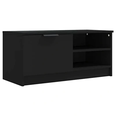 Afbeelding van vidaXL TV kast, zwart, 80 x 35 36,5 cm, bewerkt hout