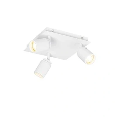 Afbeelding van QAZQA ducha Moderne Plafondspot Spotje Opbouwspot voor badkamer 3 lichts L 23 cm Wit