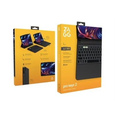 Image de ZAGG Pro Keys 2 Clavier et étui (housse folio intelligente) rétro éclairé sans fil Bluetooth QWERTZ Allemand boîte de suspension pour Apple 13 inch iPad Wi Fi, Fi + Cellular