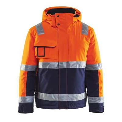 Image de Veste haute visibilité hiver stretch 2D orange fluorescent/marine