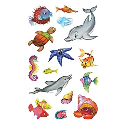 Afbeelding van papieretiket Z design Kids pakje a 2 vel zeedieren