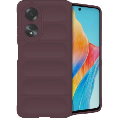 Afbeelding van iMoshion Hoesje Geschikt voor Oppo A58 Siliconen EasyGrip Backcover Aubergine