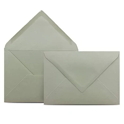 Afbeelding van Colours 4 you Enveloppen, 75 stuks, DIN C6, leigrijs, grijs, 11,4 x 16,2 cm, enveloppen met 80 g/m², natte sluiting, zonder venster