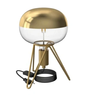 Afbeelding van Calex Tafellamp Tripod Industrieel E27 Fitting Goud Excl. lichtbron