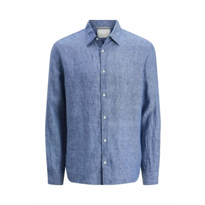Afbeelding van Jack &amp; Jones Premium Overhemd, Heren, Maat: Large, Faded denim