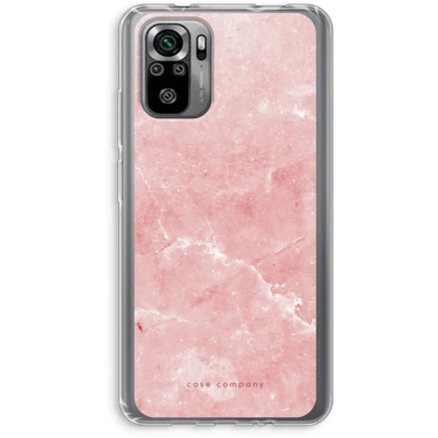 Afbeelding van Case Company® hoesje geschikt voor Xiaomi Redmi Note 10S Roze marmer Soft Cover Telefoonhoesje Bescherming aan alle Kanten en Schermrand