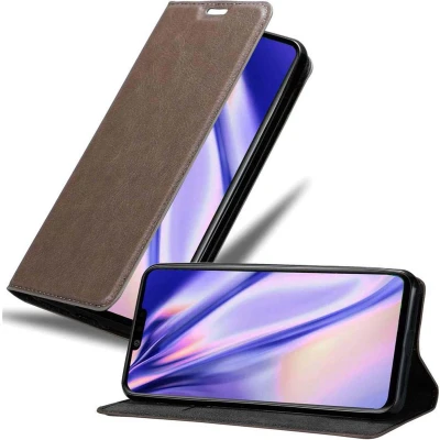 Afbeelding van Cadorabo Hoesje geschikt voor LG G8 in KOFFIE BRUIN Beschermhoes met magnetische sluiting, standfunctie en kaartvakje Book Case Cover Etui