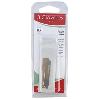 Afbeelding van 3 Claveles Gebogen Scalpelmesje