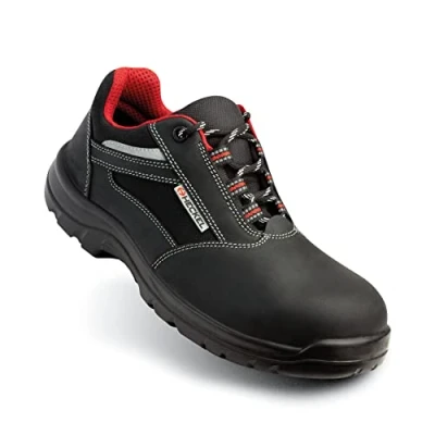 Afbeelding van Heckel Focus 2.0 S3 Low veiligheidsschoenen voor heren en dames, licht, flexibel antimagnetisch, Zwart/Rood